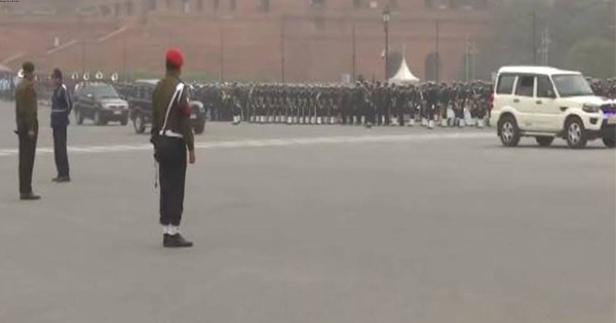 Rehearsals of President's Carcade held at Kartavya Path ahead of R-Day
